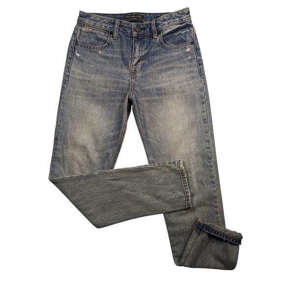 Abercrombie Jeans Women's 24W 28L Signature Ankle Straight Denim 90's Y2K Preppy - Picture 2 of 12